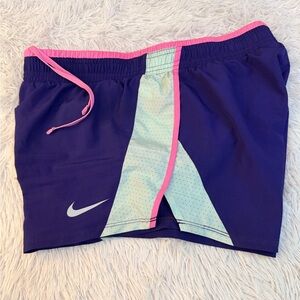 Nike Purple and Pink Dri-FIT Shorts size Small
